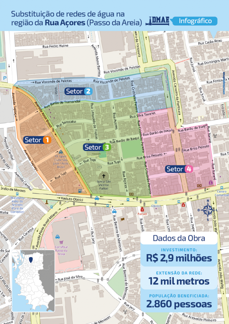 Infográfico da obra da rua dos Açores