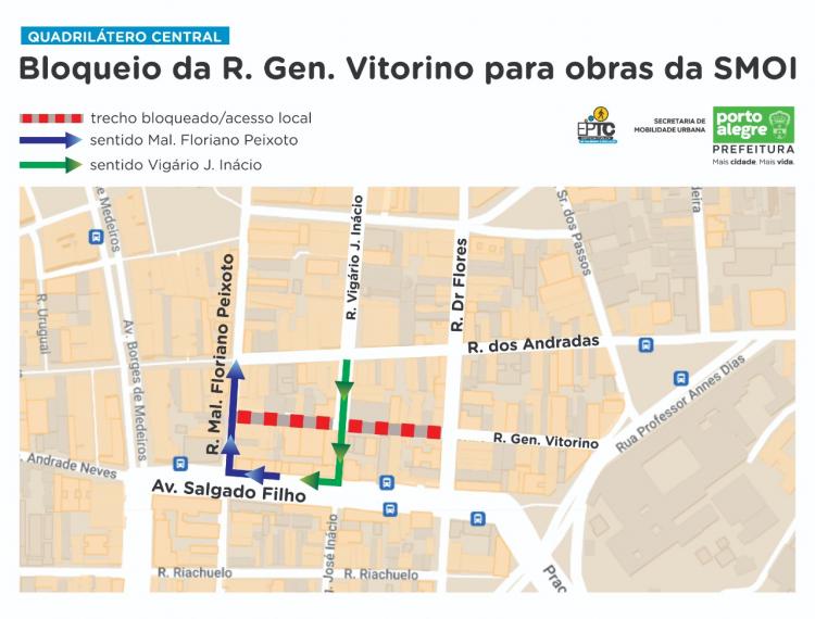 Quadrilátero Central: obras na General Vitorino começam nesta segunda