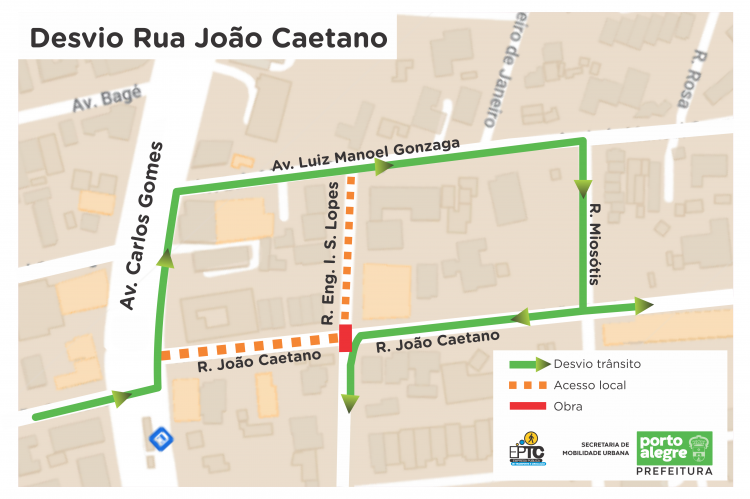 Alterações de trânsito no bairro Três Figueiras 