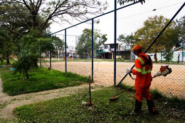 Ação de revitalização em praças
