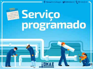 Serviço programado do Dmae