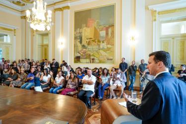 Discursa o prefeito, Nelson Marchezan Júnior. EXECUTIVO