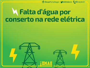 Desligamento de energia elétrica poderá causar falta d´água