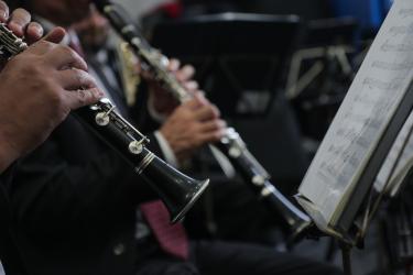 Banda Municipal faz concerto didático no Renascença