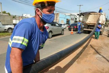 Instalação de equipamento na Estação de Bombeamento Belém Novo afeta o abastecimento de vinte bairros na terça-feira, 14. 