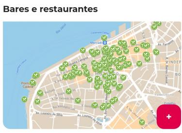 Mapa de bares e restaurantes 