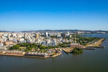 Vista aérea de Porto Alegre