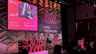 Letícia Batistela e Fernando Ritter debatem saúde digital no South Summit Brazil