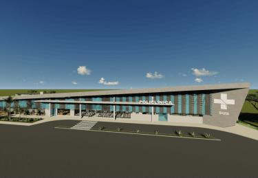 Imagem ilustrativa da futura Policlínica na zona sul de Porto Alegre