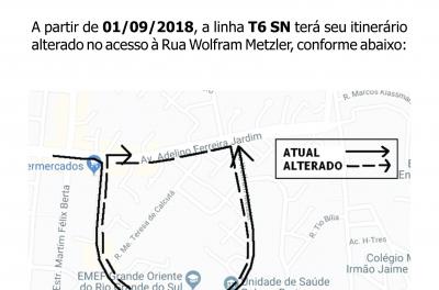 A via, conhecida como “Ferradura”, fica localizada no final da linha, no bairro Rubem Berta, na zona Norte da Capital. A mudança visa melhorar a qualidade do serviço oferecido à população