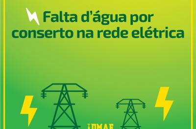 Desligamento de energia elétrica poderá causar falta d´água