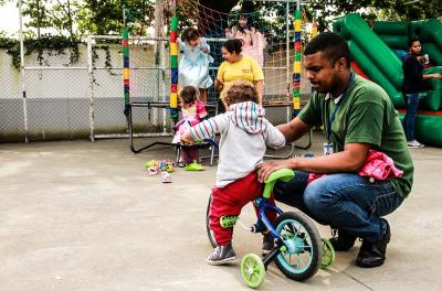A celebração do Dia das Crianças reuniu cerca de 60 crianças e adolescentes acolhidas nos Abrigos Residenciais (AR) 7 e 8