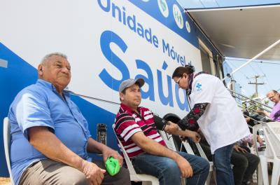 A Unidade Móvel de Saúde estará estacionada no local das 9h às 17h