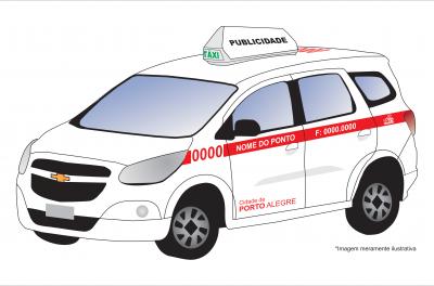 A prefeitura ampliou o espaço para anúncios de publicidade nos táxis da capital gaúcha, de acordo com a resolução número 07/18