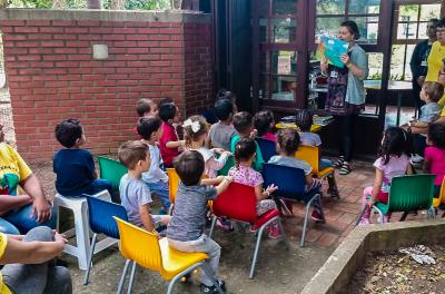 Na manhã desta quarta-feira, 24, alunos do Instituto de Educação Infantil Carlos Alberto Tejera de Ré