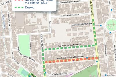 Intervenção vai bloquear parcialmente a rua Pedro Bittencourt