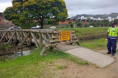 passarela sobre arroio Dilúvio