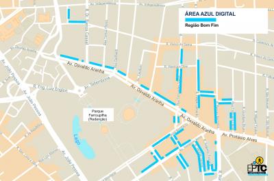 Área Azul digital será instalada no Bom Fim a partir de quinta