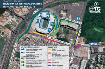 Iron Maiden: EPTC divulga trânsito e transporte para show