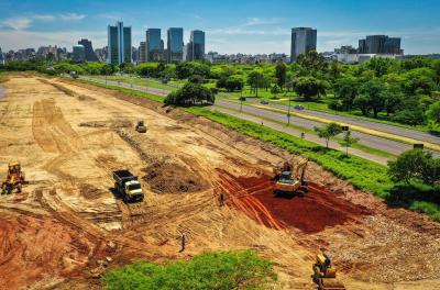 Revitalização do trecho 3 da orla do GuaÃba recebe cercamento