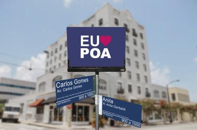 Prefeitura divulga layout das novas placas de rua de Porto Alegre