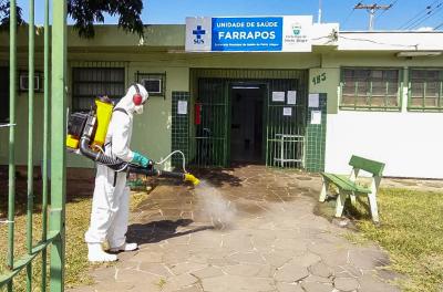 Unidades de Saúde da Bom Jesus e Vila Jardim são pulverizadas 
