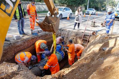 Obras para melhorar o abastecimento de água na zona Sul têm 70% dos serviços executados