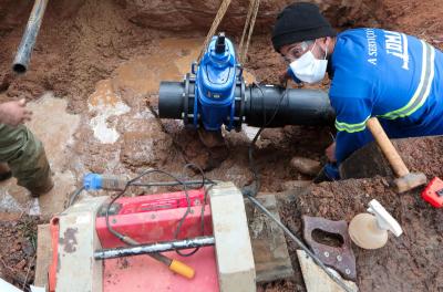 Dmae segue com as obras de setorização do subsistema Cascatinha-Catumbi