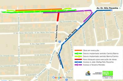 Avenida Teixeira Mendes terá bloqueio de trânsito em razão de obras do Arroio Areia