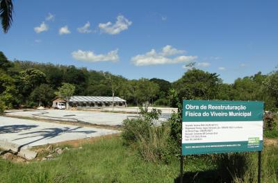 Avançam obras de recuperação do Viveiro Municipal