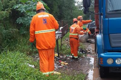 Mutirão recolhe cerca de 40 toneladas de resíduos no bairro Lageado 