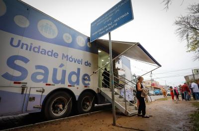 Unidade móvel vacinação infantil e gripe