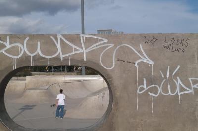 Guarda Municipal prende três pichadores na pista de skate da Orla