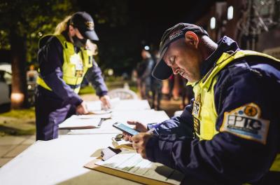 Ação rotineira de fiscalização para reduzir o número de acidentes.