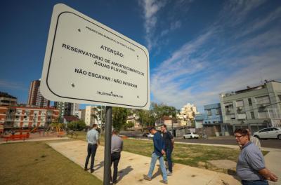 Macrodrenagem do Arroio Areia: concluído novo reservatório na Praça Doutor Lopes Trovão