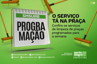 Prefeitura  executa limpeza e conservação em 104 praças nesta semana