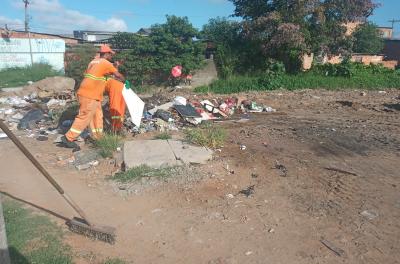 Mutirão de limpeza retira cerca de 30 toneladas de resíduos do bairro Sarandi