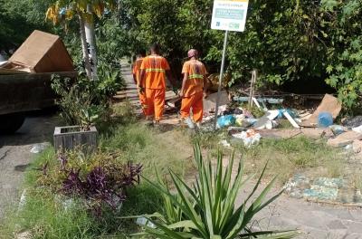 Mutirão de limpeza retira cerca de 28 toneladas de resíduos do bairro Vila Nova