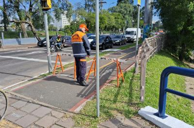 EPTC informa alterações de trânsito na ciclovia da avenida Ipiranga