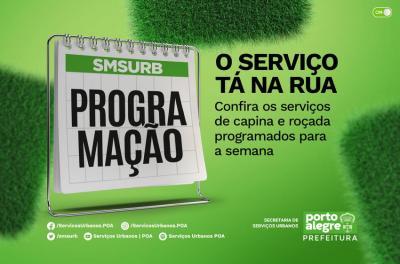 DMLU realiza capina e roçada em 99 vias nesta semana