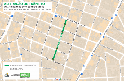 EPTC informa alteração no trânsito da avenida Amazonas a partir desta quinta-feira