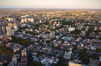 Imagem aérea da cidade de Porto Alegre