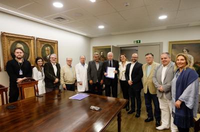 Assinatura de convênio entre Procempa e Santa Casa para uso de IA no diagnóstico precoce de câncer de pulmão e de mama..