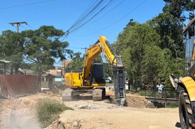 Avançam as obras da nova ponte do Salso no bairro Restinga