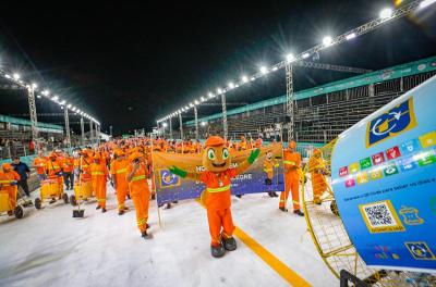 DMLU recolhe cerca de uma tonelada de resíduos após primeira noite de Carnaval no Porto Seco