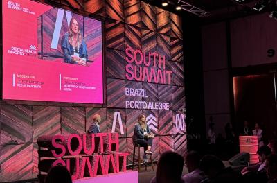 Letícia Batistela e Fernando Ritter em painel sobre saúde digital