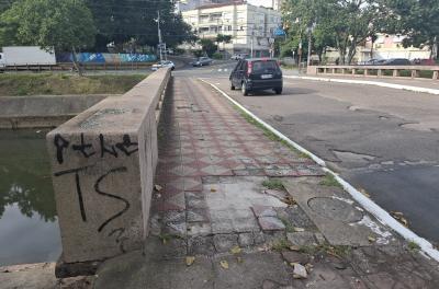 Ponte avenida Ipiranga, cruzamento com a rua Euclides da Cunha