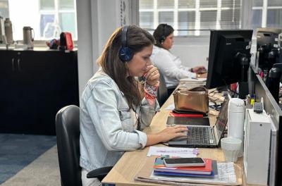 Funcionários da Procempa no escritório