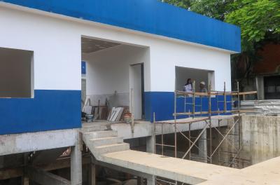 Construção de nova casa de bombas na avenida Sertório chega a 42% de execução