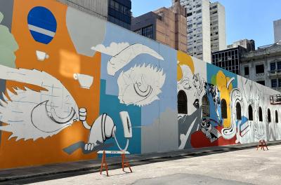 Arte urbana avança e revitalização do Centro ganha novo mural